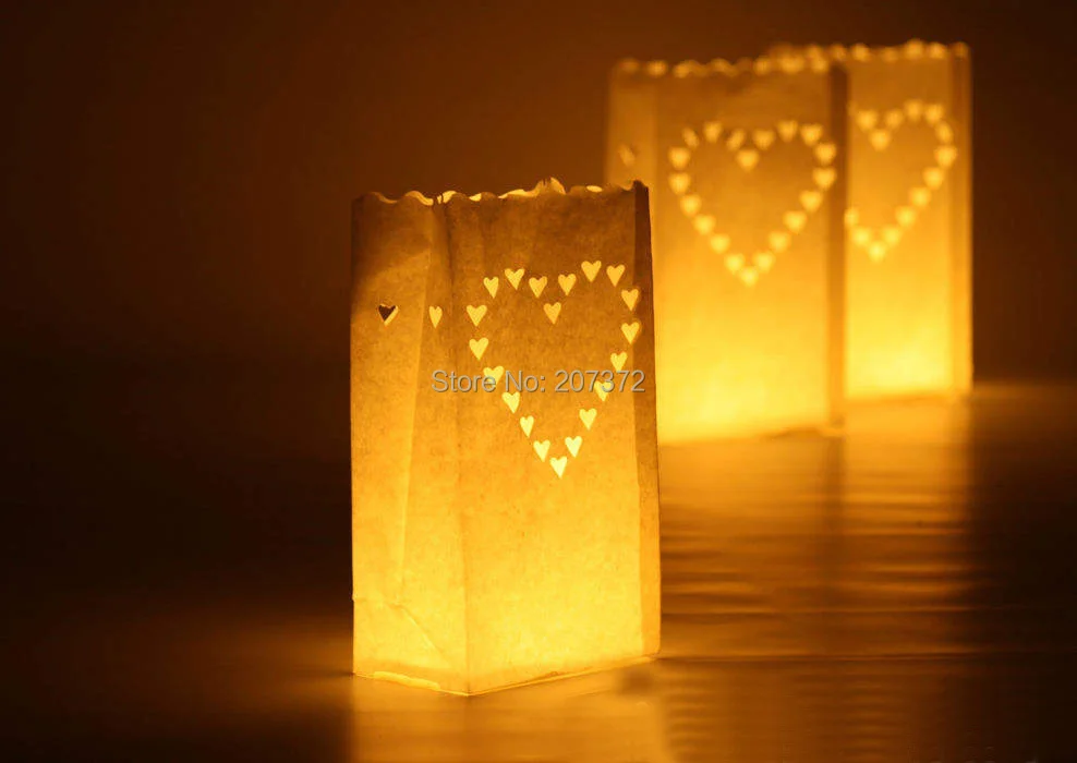 Luminaria Paper Lantern Candle Bag For Bbq Christmas Party W
