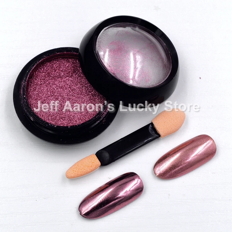 Розовое золото серебряное акриловое зеркало для дизайна ногтей блестящие Типсы