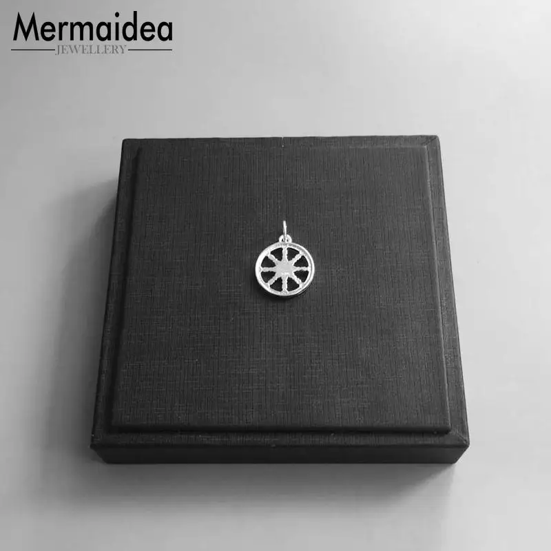 Кулон на колесиках Karma посеребренный этнический подарок для мужчин и женщин