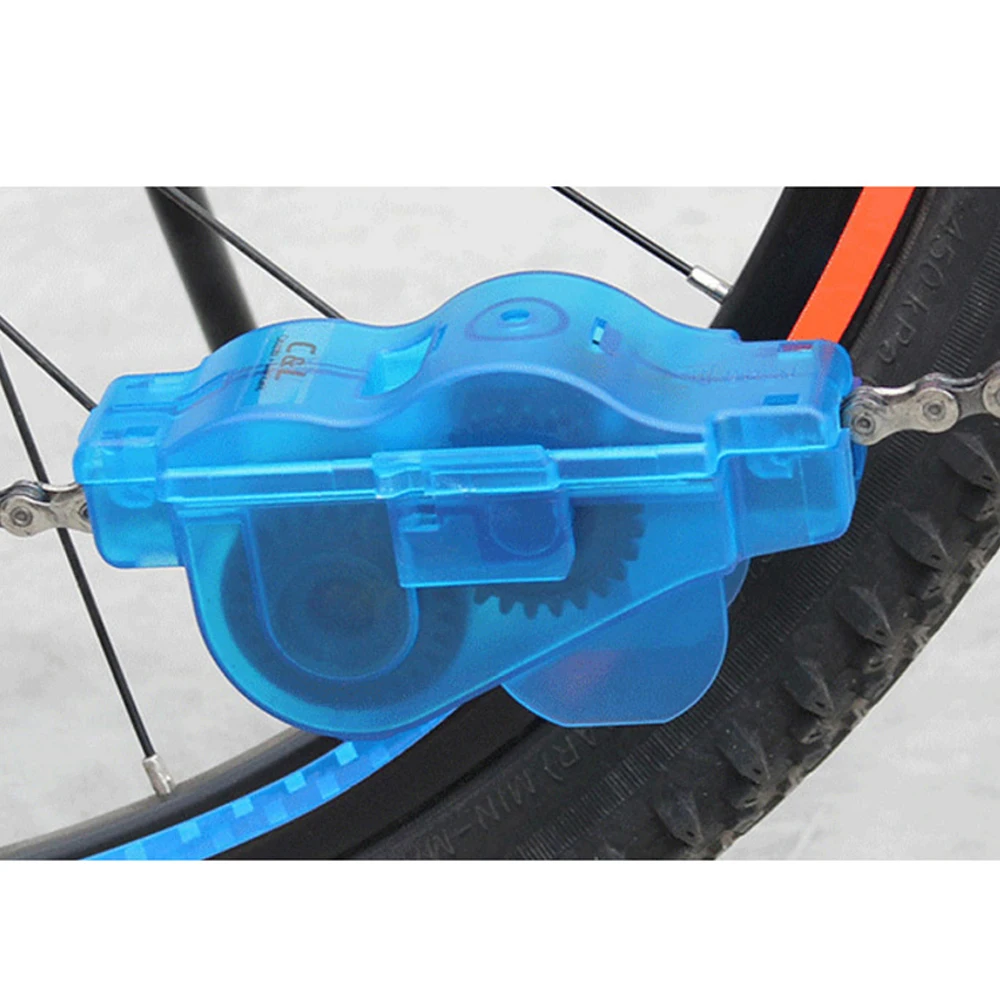 BIKEIN PRO портативный очиститель цепи велосипеда с синей пластиковой коробкой и