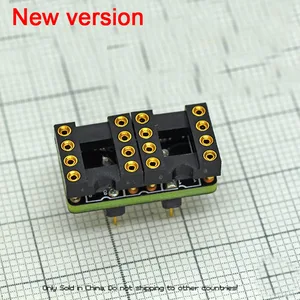 Gold-plated DIP8 Mono to Dual Op Amp Adapter Converter OP amplifier IC socket OPA128 OPA627 AD847 AD797 new