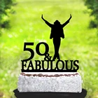 Персонализированная именная Топпер для торта С Днем Рождения, Майкл Джексон 50 и сказочный Топпер для торта, индивидуальный возраст, декор для дня рождения