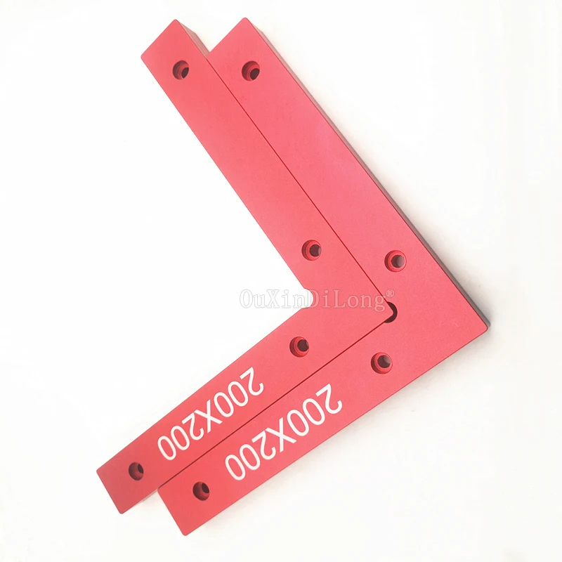 2PCS 200x200mm L-Square Clamping Squares Woodworking 90 Degrees Try Square Angle Ruler Rectangular Device Fixing Clip JF1750