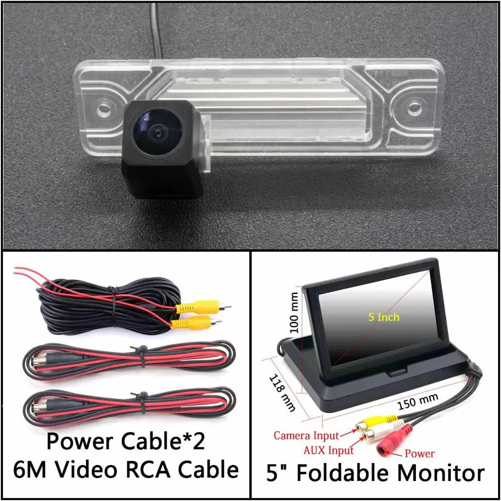 Cam N 5 inch Fold Full HD камера заднего вида для Renault samsung QM5 MK1 koleos 1 samsung SM5 KPQ/A32 автомобильный парковочный ЖК-зеркальный монитор - Название цвета: Cam N 5 inch Fold