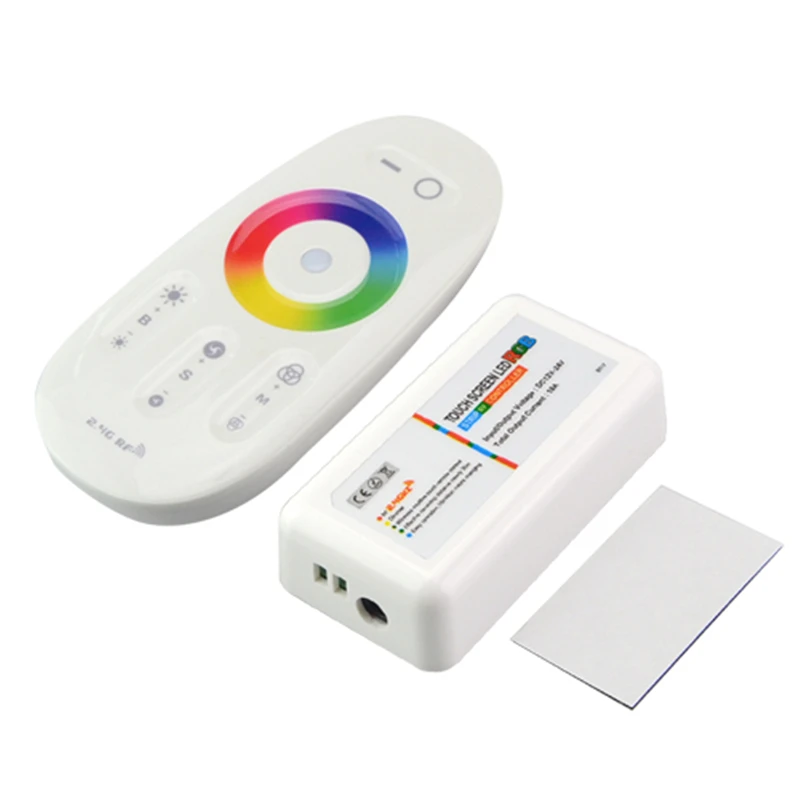 

RGB Led Controller Remote DC12-24V 18A 2.4G Touch Screen IR Remote Controller Box for SMD 5050 3528 2835 3014 RGB Led Strip