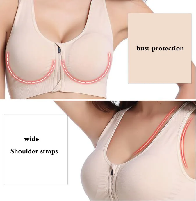 7 Color Women Push Up Zipper Sports Bra Padded Wirefree Shockproof Gym Fitness Athletic Running Yoga fitness Vest Top | Спорт и