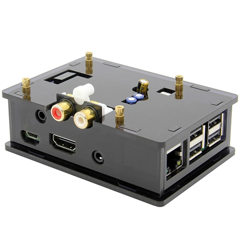 AABB-Dac + чехол Pcm5122 I2S 32 бит Hifi Pifi Digi Dac Igi цифровая звуковая карта для Raspberry Pi 3 Model B/2B/B |