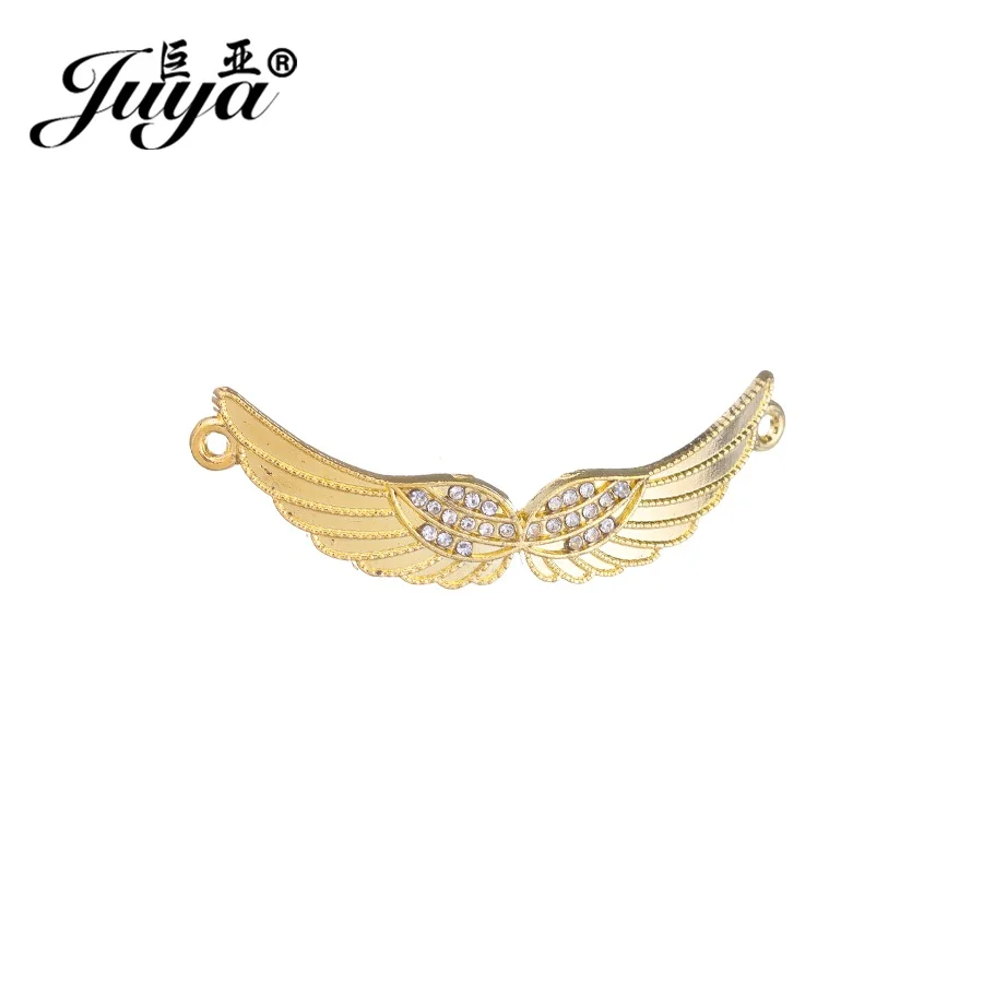 

JUYA Flying Wings Shape Connector for Jewelry Making 55.4x19mm 5pcs Czech Rhinestone Necklace Bracelet Accessories Craft CR0039