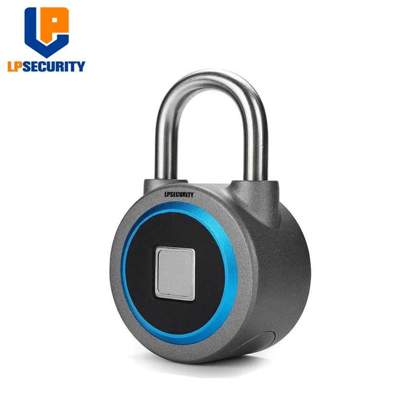 

LPSECURITY Bluetooth Lock APP Fingerprint Recognition Anti Theft Padlock 15 Groups for IOS/Android Waterproof