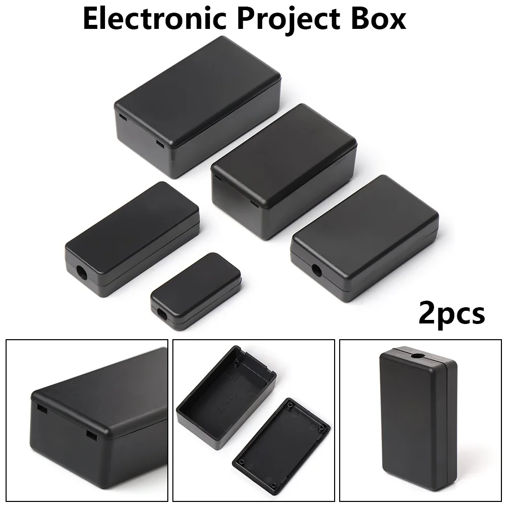 Waterproof Black DIY Instrument Case Plastic Project Box for Electronic Supplies with 2 Pieces and 5 Size Options image 5