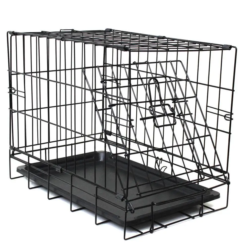 2" Pet Питомник кошка собака складной стальной ящик животное манеж проволока металлическая клетка