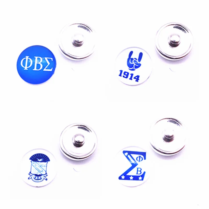 Стеклянные застежки-подвески Phi Beta Sigma для браслетов ожерелий и серег размером 18