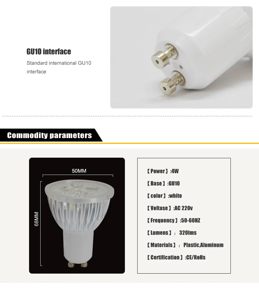 

GU10 4 , 220 , Bombillas 2835SMD