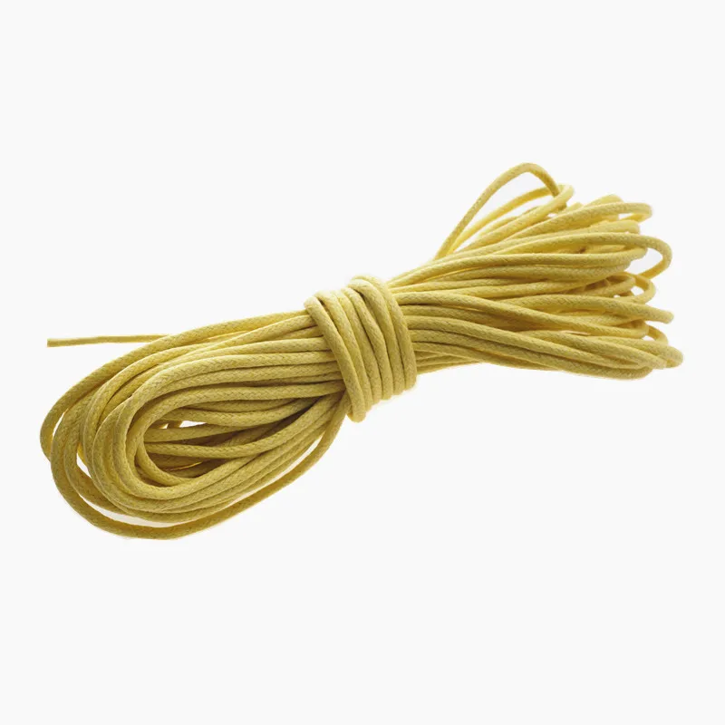 Yellow waxed cord 2 мм 10 м/32,8фт вощеный хлопковый шнур для бисероплетения вощеный шнур для изготовления ювелирных изделий и макраме HK056 - Цвет: Yellow waxed cord