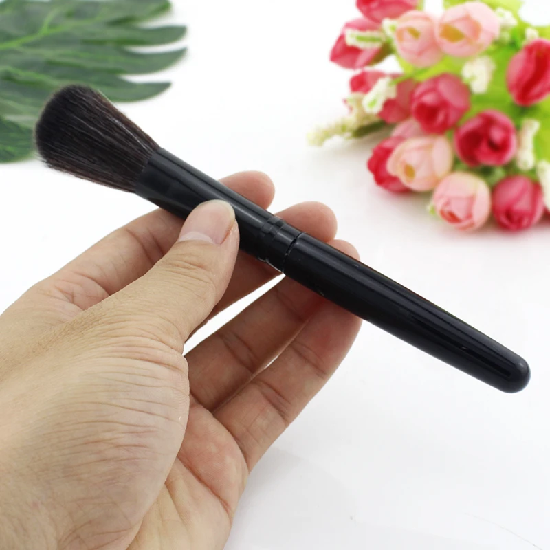 

JWEIJIAO Black Color wool Goat Hair Loose Powder Brush Professional Foundation Blush High Quality Makeup Brushes & Tools 1 pc
