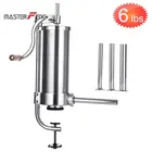 Колбасный шприц для домашнего использования, 3,0 кг6 фунтов, с 4 насадками из нержавеющей стали, вертикальный шприц для сосисок, коммерческий колбасный производитель