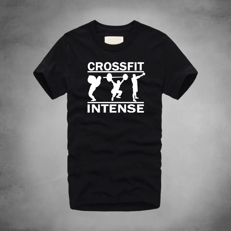 Lexury/летние футболки с круглым вырезом надпись Crossfit Intense Out Door Классическая