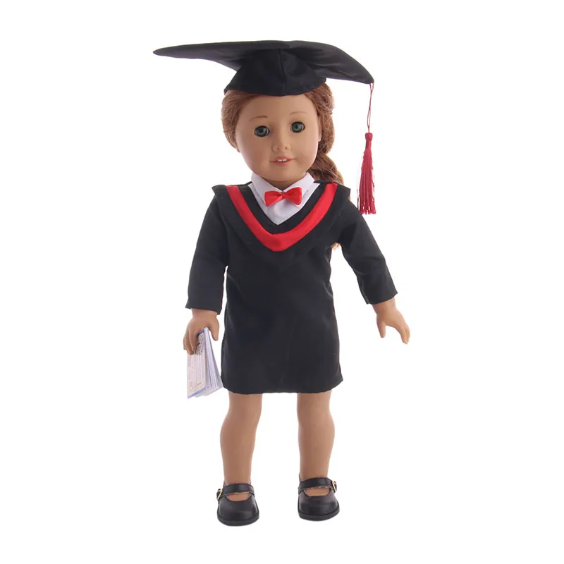 LUCKDOLL Doctor Clothes + шапка подходит для 18 дюймов американская кукла 43 см аксессуары