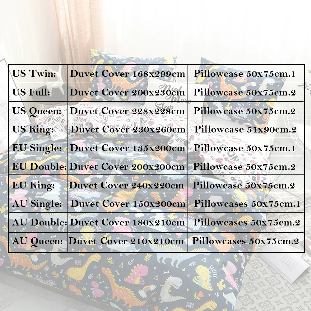 Мягкое постельное белье с мультяшными динозаврами комплект пододеяльника
