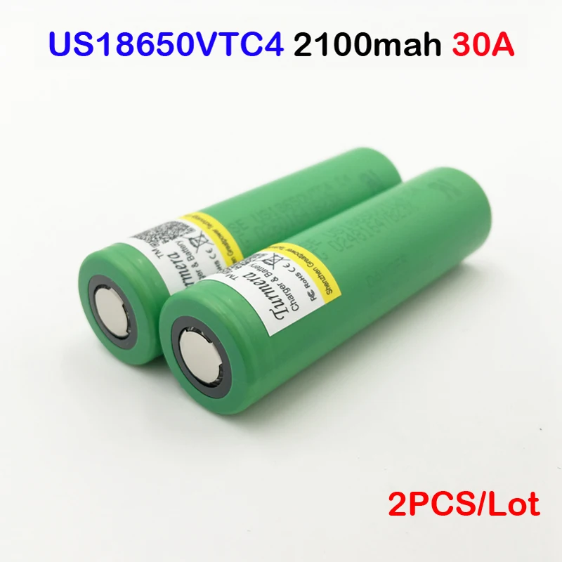 100% Original 3.6V 18650 VTC4 2100mAh High drain 30A battery US18650VTC4 Electronic cigarettes 20A Rechargable | Электроника