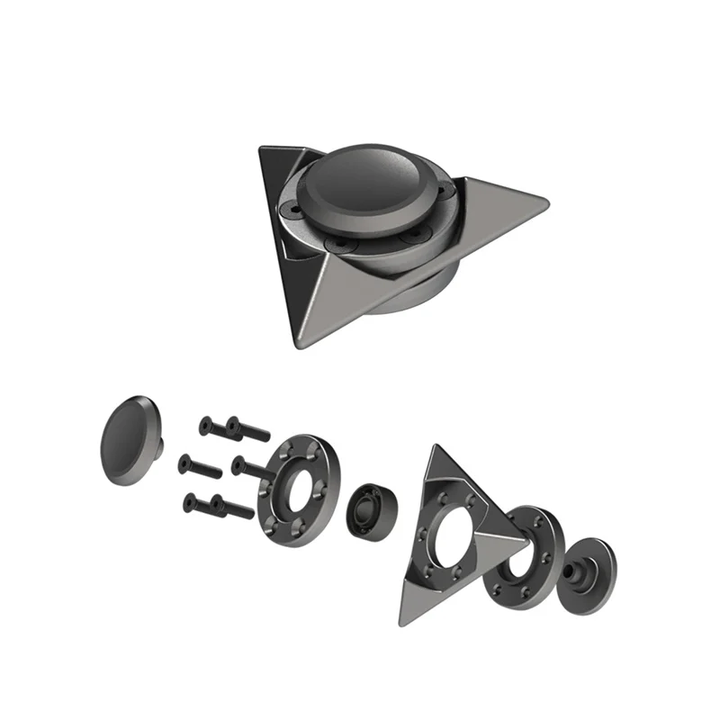 3/комплект DIY Спиннеры ручной Spinner палец Tri Металлический матовый черный EDC handspinner