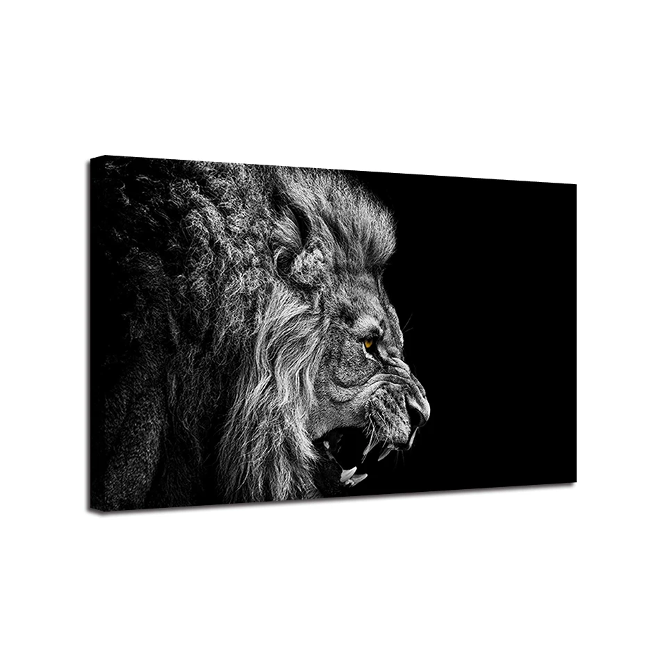 Embelish 1 шт. дикие животные голова льва Современный домашний декор HD плакаты