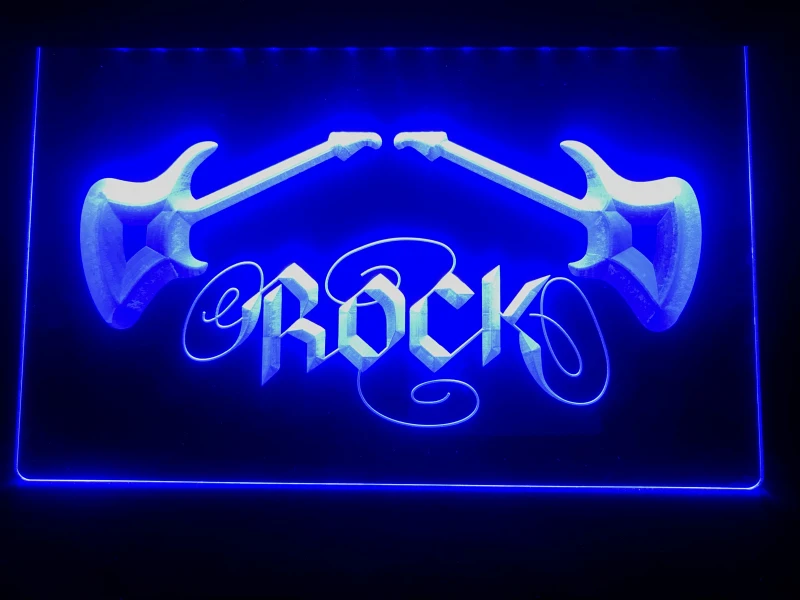 I047 гитара Rock N Roll светодиодная неоновая световая вывеска|Таблички и знаки| |