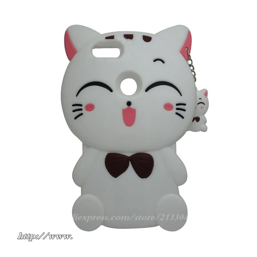 3D с изображением из мультфильма Lucky Cat Мягкая силиконовая крышка для huawei Y6 Pro 2017