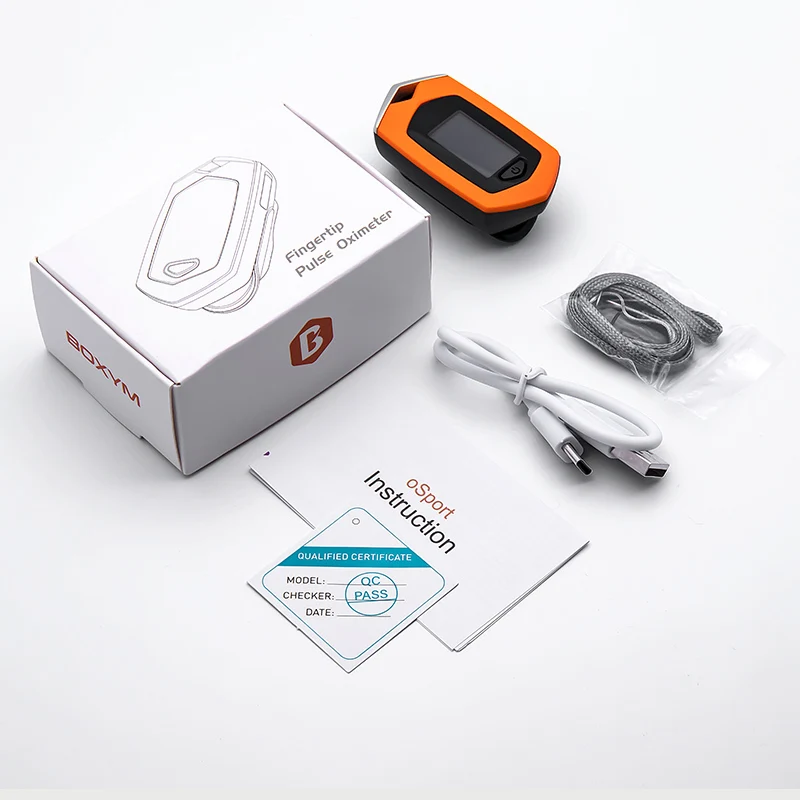 BOXYM палец импульса измеритель пульса SpO2 PR OLED Перезаряжаемые CE медицинской оксиметр de Dedo монитор сердечного ритма