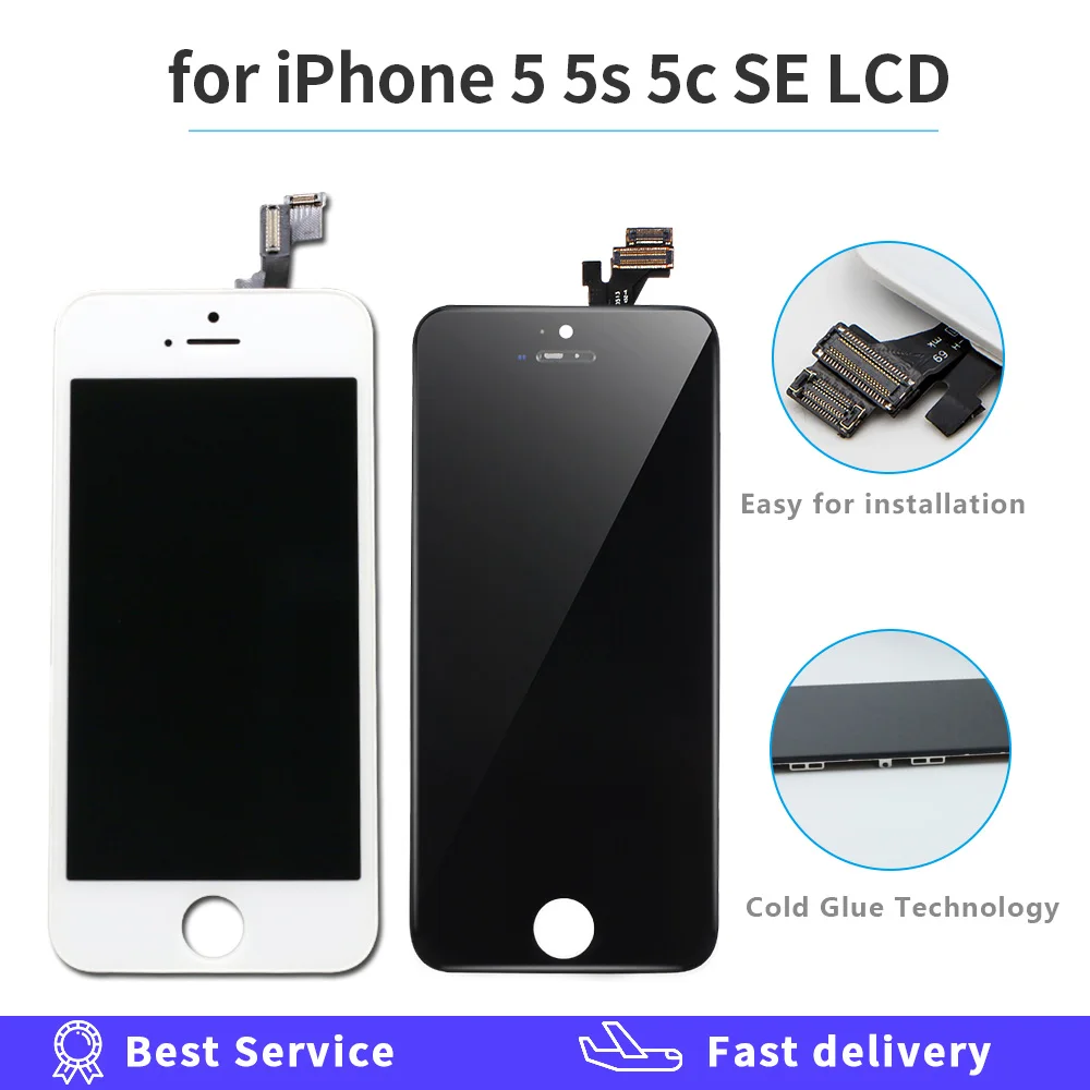 Качество AAA ЖК дисплей для iphone 5 5S 5c 4S сенсорный экран SE дигитайзер сборка экрана