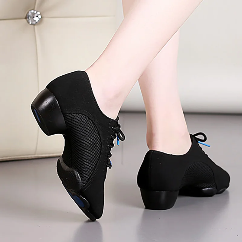 USHINE 419 EU30-46 Professional Quality Oxford Cloth Black Exercise Teacher BD Dance Ballroom Dance Shoes Shoes Men Woman Girls