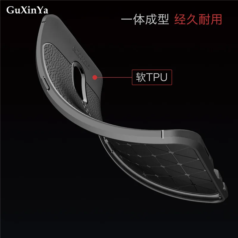Чехол для телефона GuXinYa Realme X OPPO Роскошный Кожаный противоударный ТПУ защитный