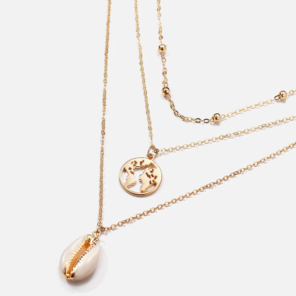 Женское ожерелье с подвеской IF YOU Shell модное Sea Beach в стиле бохо ювелирное