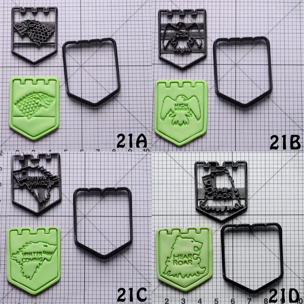 Песнь Льда и Огня Arryn Старк форма резак печенья набор на заказ 3D печатных торт