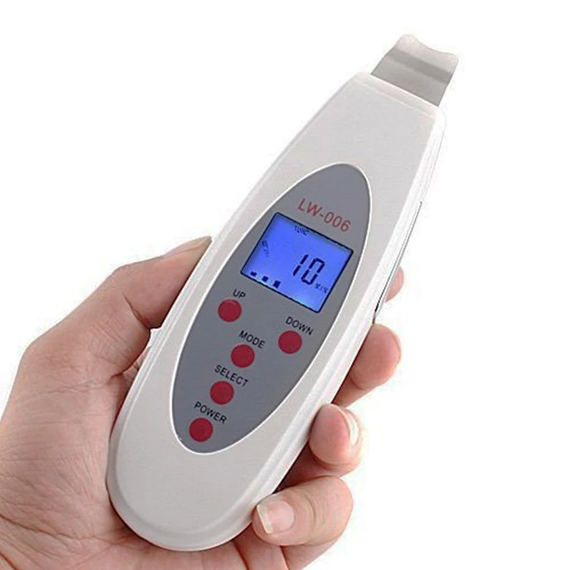 ЖК цифровая ультразвуковая щетка для кожи лица шпатель дермабразия омоложения