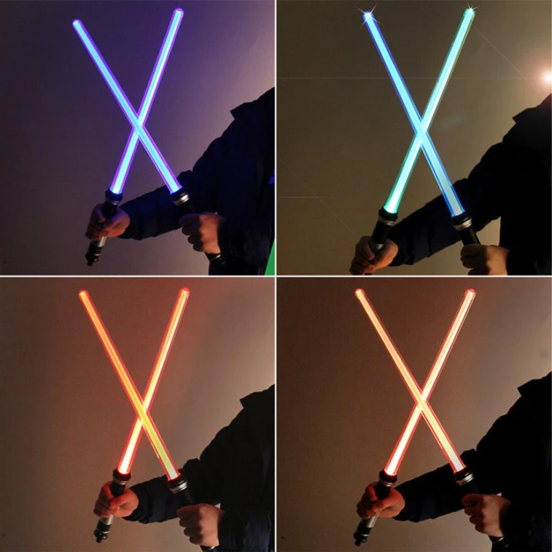 

2 pieces/lot Flashing Ninja Swords Cosplay Light saber LED Sword Toys with Sound and Light for Boy Girls Birthday Gifts