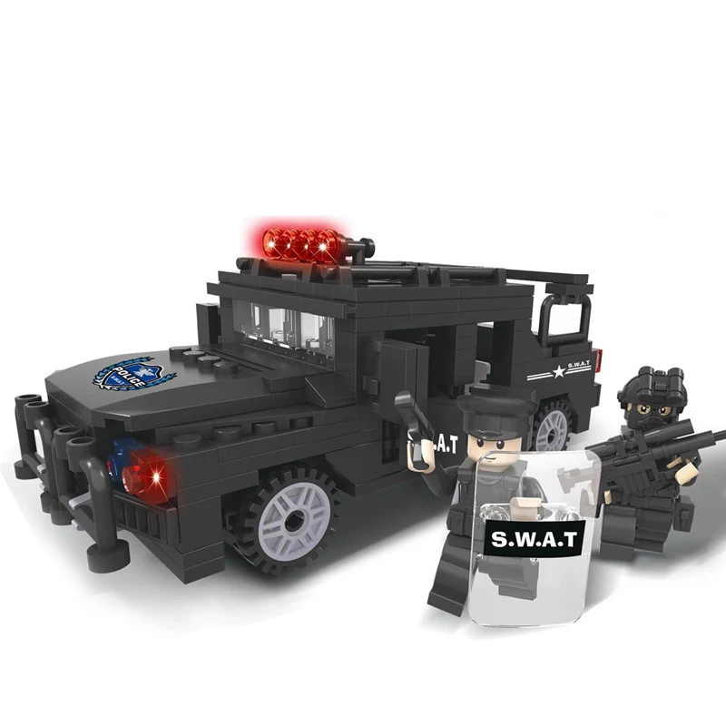 KAZI 6505 ~ 07 бронированный автомобиль SWAT с оружием серии строительный блок