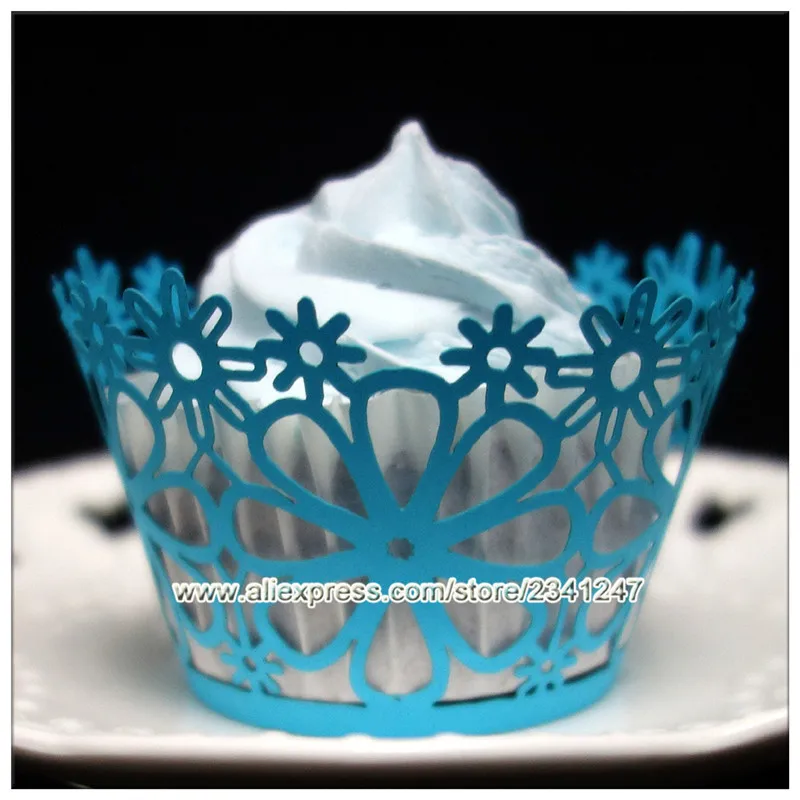 Рекламная продукция лазерная резка pearl бумаги Flower Cup Cake обертки магазин товаров