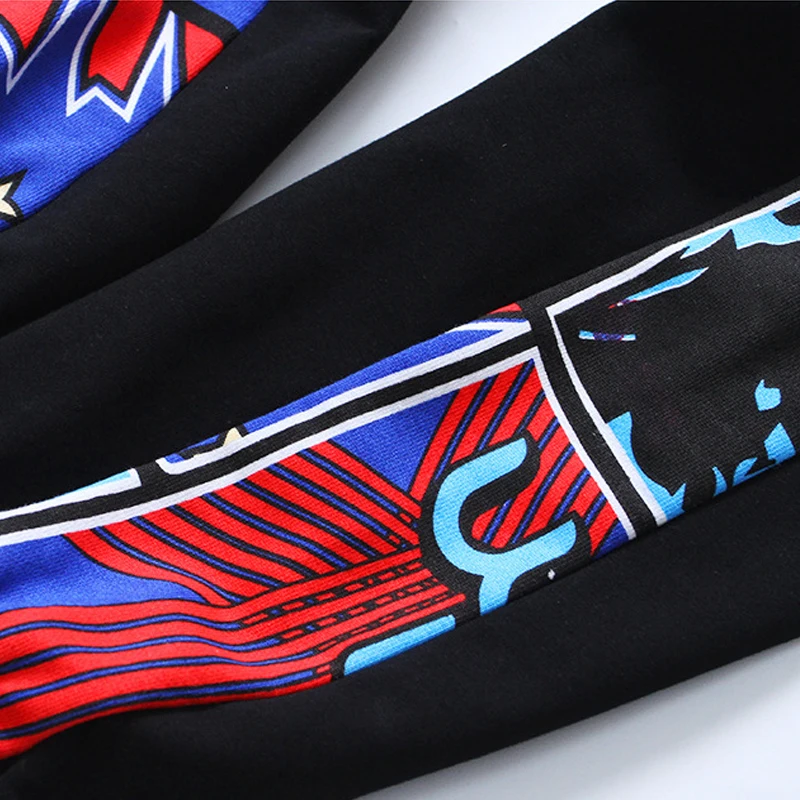 

2020 New Arrival Casual Man String Hip Hop Pencil Loose Cotton Full Length Panelled Pantalon Homme Pants Men Terry Pattern