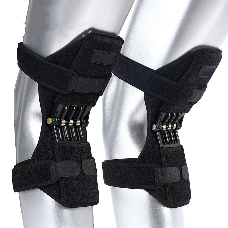 1PC Breathable Non-slip Lift Joint Support Knee Pads Powerful Rebound Spring Force Knee Booster