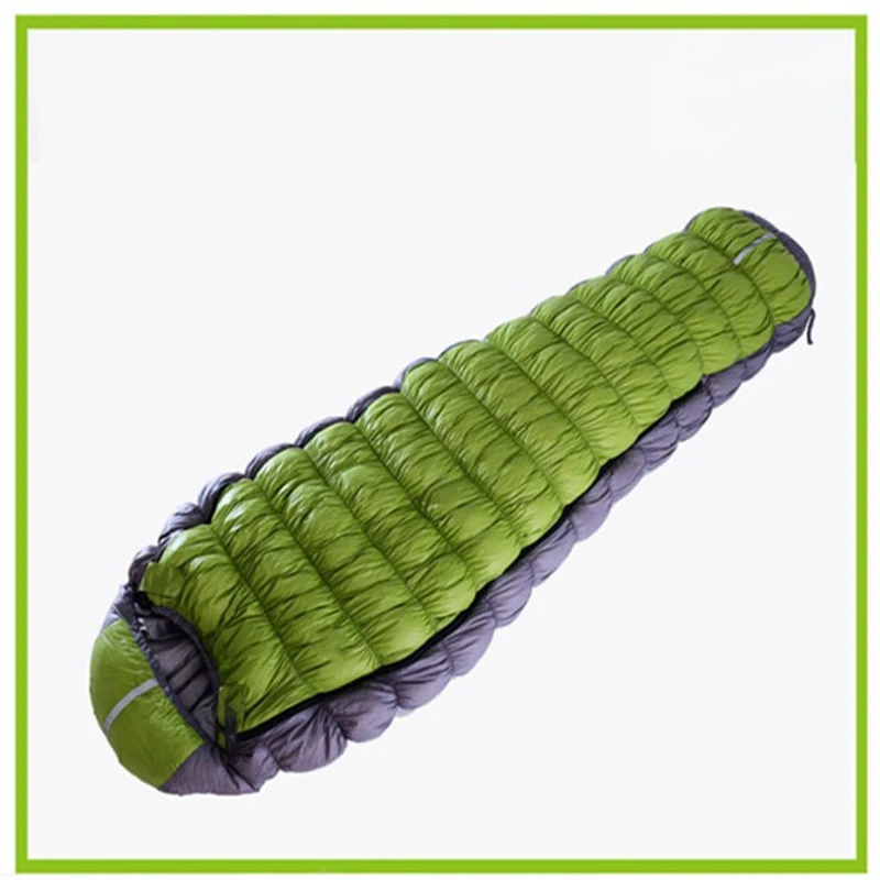 Caterpillar Sleeping Bag Adult Mummy Outdoors Camping Trip Super Warmth Men Women 90% White Duck Down S567 | Спорт и развлечения