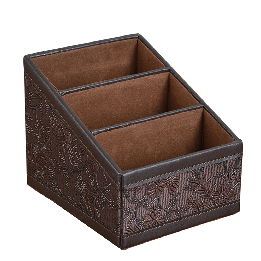 Роскошный Настольный органайзер из искусственной кожи с пультом дистанционного