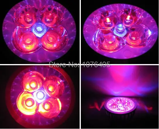 

5pcs/lot 5W Full spectrum LED Grow lights E27 LED Grow lamp bulb for Flower plant Hydroponics system AC 85V-265V grow box