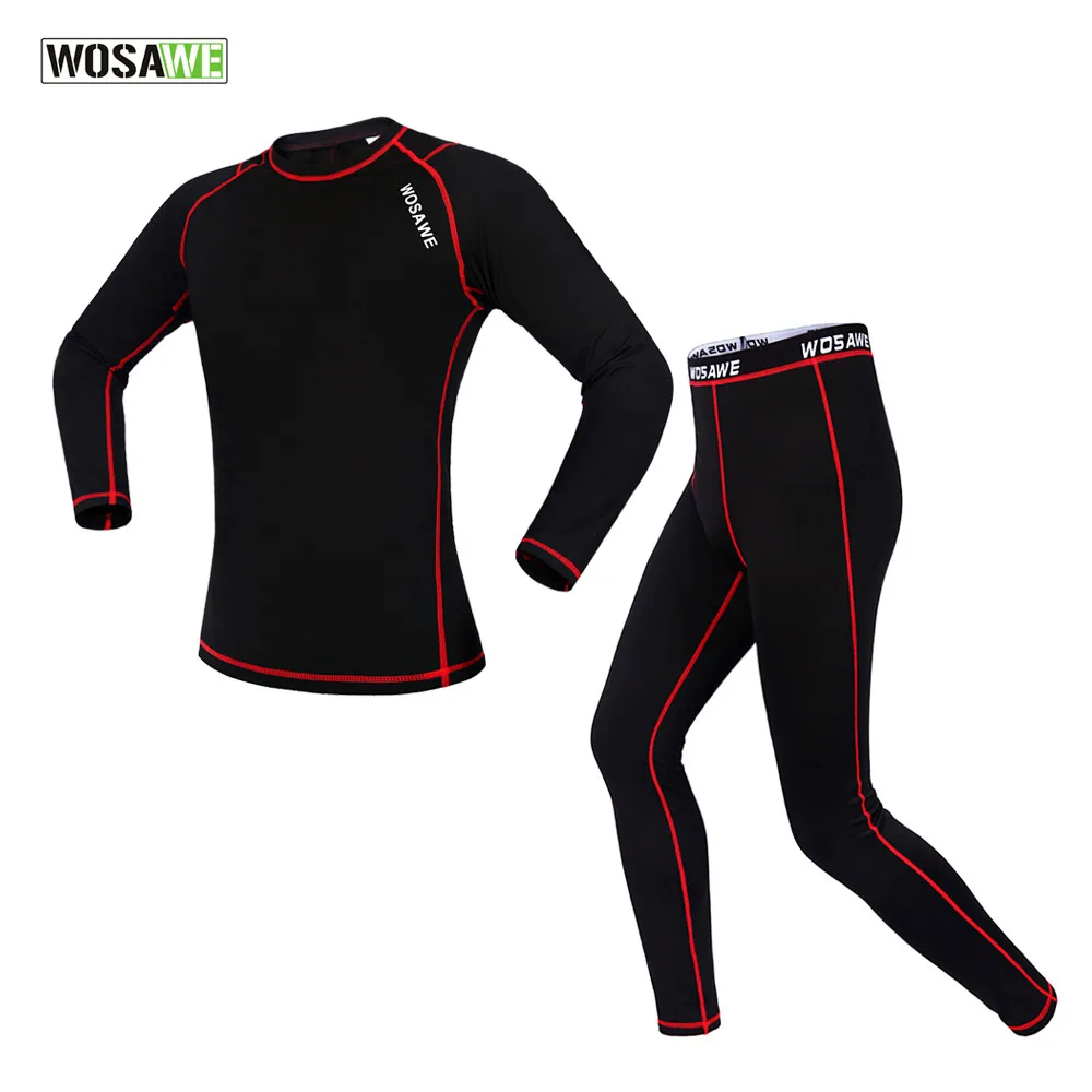 Зимний термальный флисовый комплект для велоспорта компрессионный базовый слой