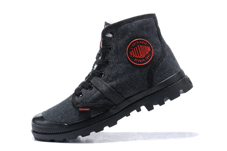 Palladium Pampa плюшевая теплая Повседневная парусиновая обувь ковбойские зимние Туфли без каблуков Для мужчин Военная Униформа армия тактический Ботильоны Zapatos de Hombre
