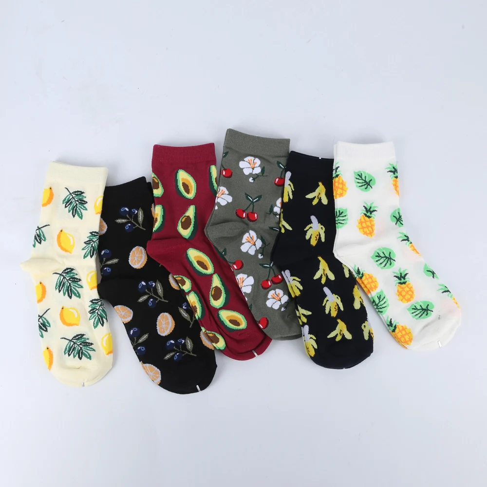 Modeager Harajuku, корейские милые женские носки с ананасом, авокадо, бананом, фруктами, 75% хлопок, высокое качество, забавные носки для девочек и девушек