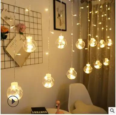 3 м Рождественская Светодиодная лампа с желтым шаром для дома день рождения