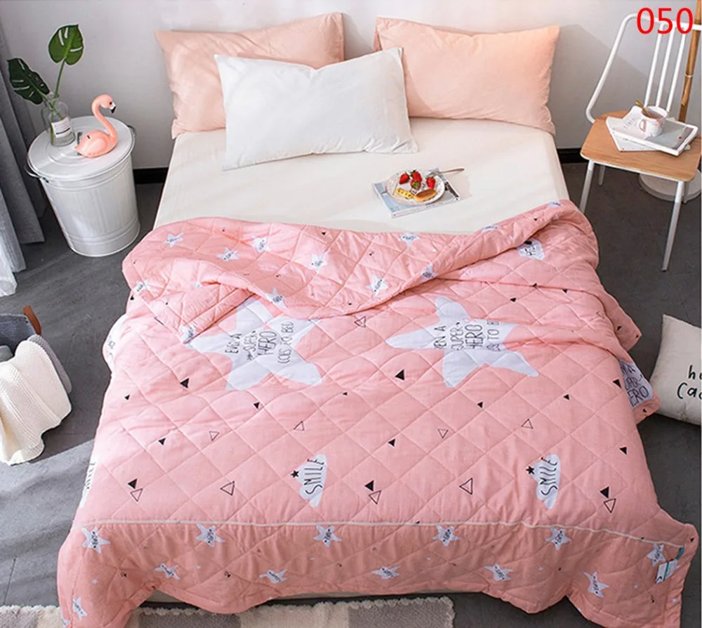 Хлопковое летнее тонкое стеганое одеяло, спальное одеяло, покрывало, покрывало, постельное белье, постельные принадлежности, плед