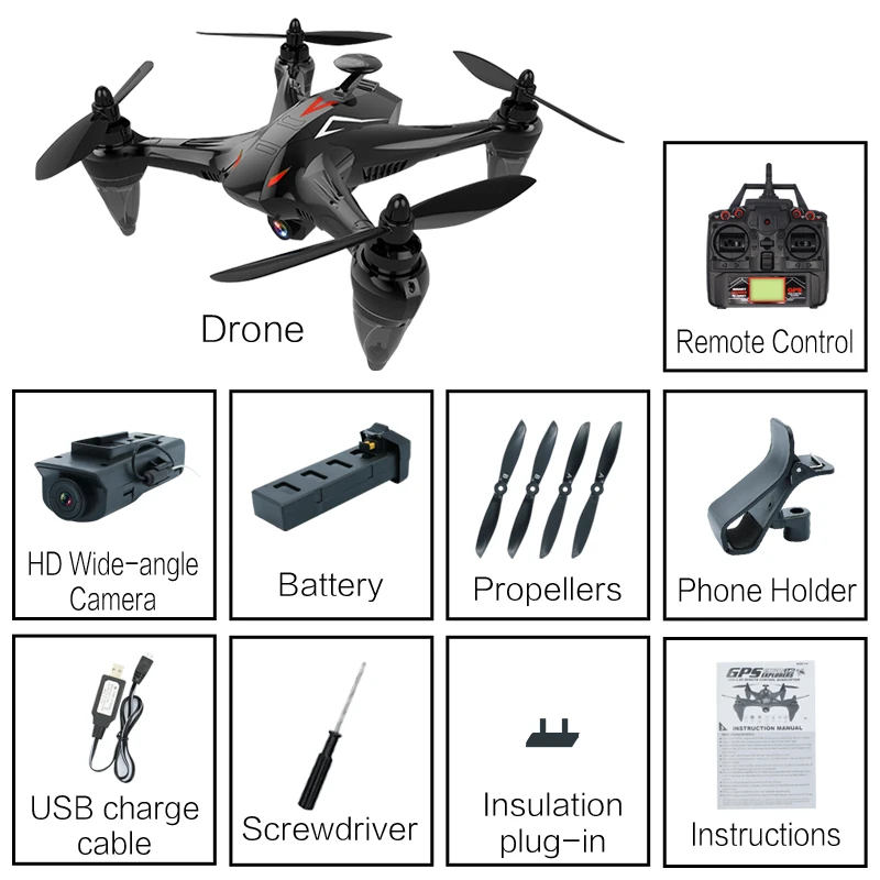 Глобальный Drone GW198 Professional FPV системы бесщеточный Quadcopter с 1080 P HD камера Follow Me Дрон GPS