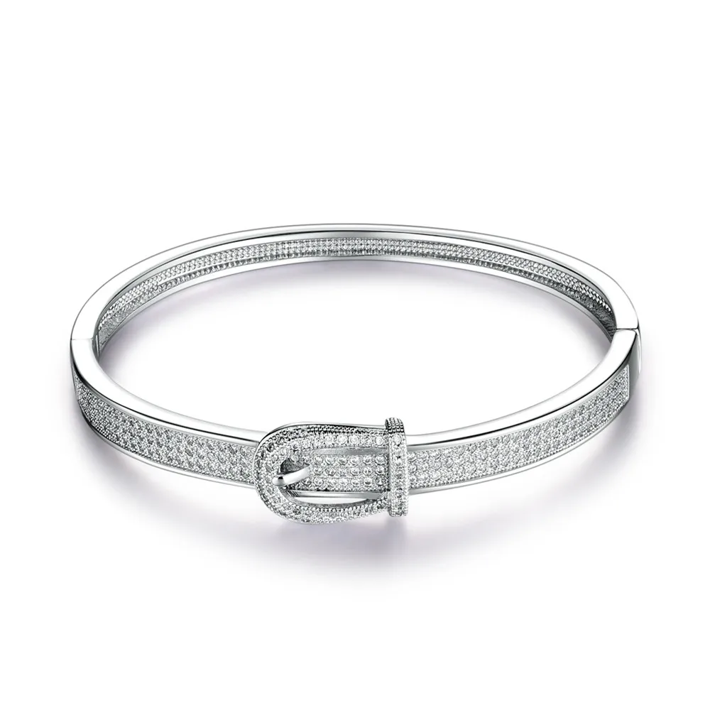 MOLIAM уникальный дизайн браслет в форме пояса для женщин Серебряный Цвет Кристалл